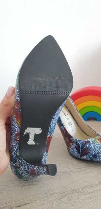 Pantofi Stiletto, nr. 35, Solo Donna, model floral