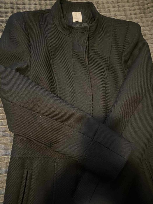 Черно елегантно дамско женско палто размер М