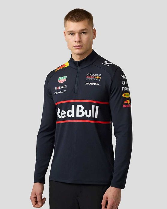 Red Bull Racing F1 Team 1/4 Zip Top - Оригинална мъжка блуза с цип