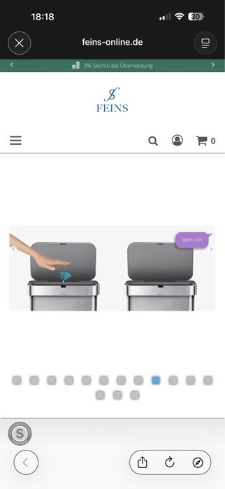 Cos de gunoi cu senzori,nou,sigilat!