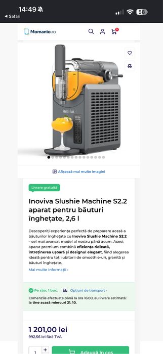 Aparat pentru baututi inghetate