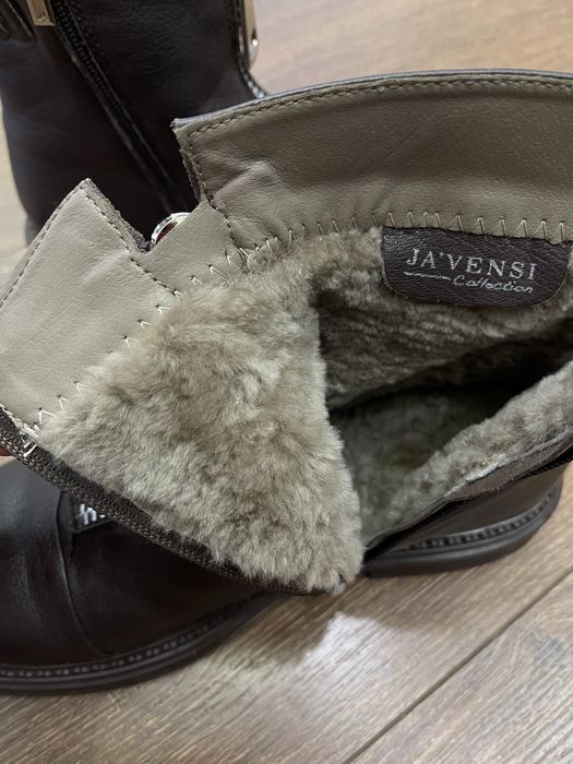 Ботинки зимние, кожаные