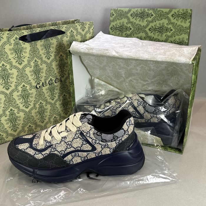 Gucci Rhyton "Navy Beige"! НОВИ!