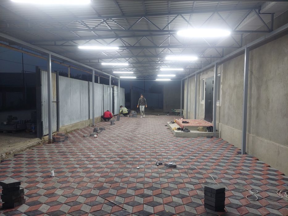 Укладка бурсчатка, Укладка плитка.