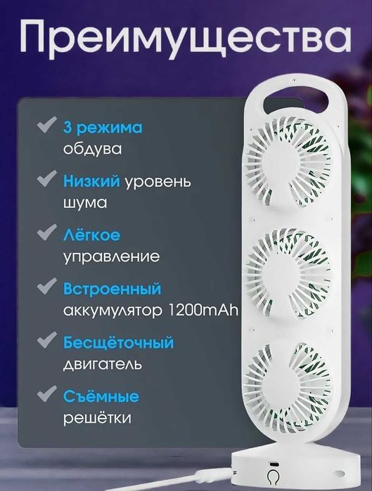 3-в-1 Вентилятор Увлажнитель Ароматизатор Ventilyator USB с пультом