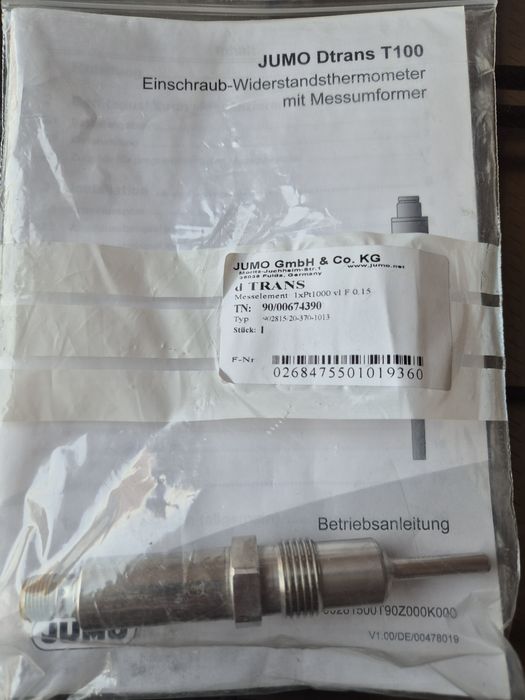 Продаётся датчик температуры Jumo T100