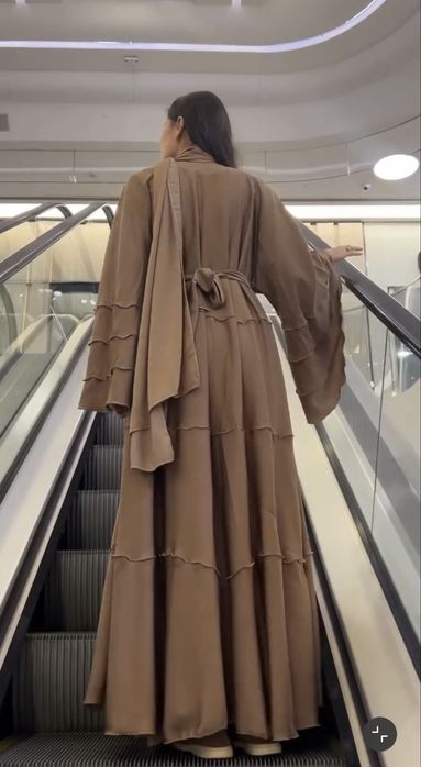 Платье Абайя, пояс и платок идут в комплекте