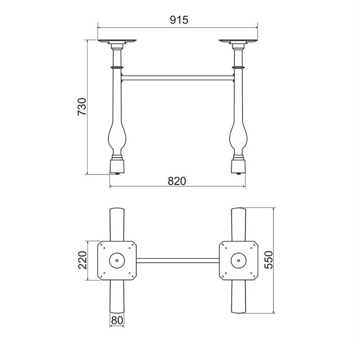 Метални крака за маса