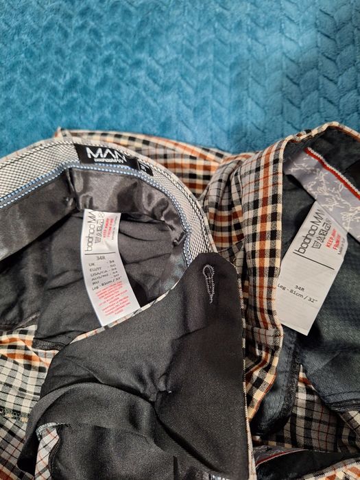 2 Perechi pantaloni bărbătești eleganți/ocazie skinny fit Boohoo noi