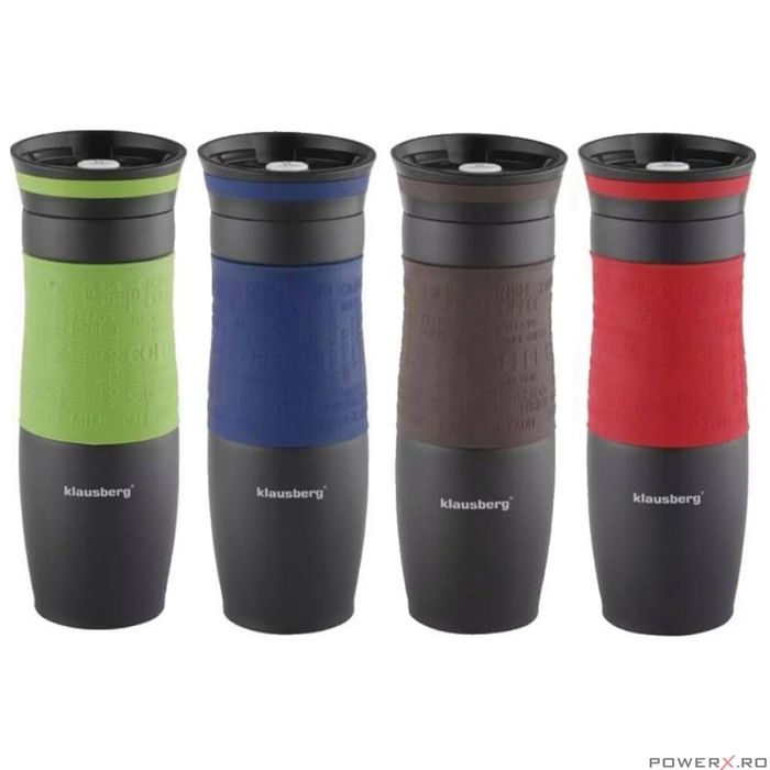 Termos din inox, capacitate 500ml, albastru, Klausberg