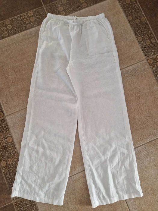 Pantaloni albi in hm 12 13 ani fete