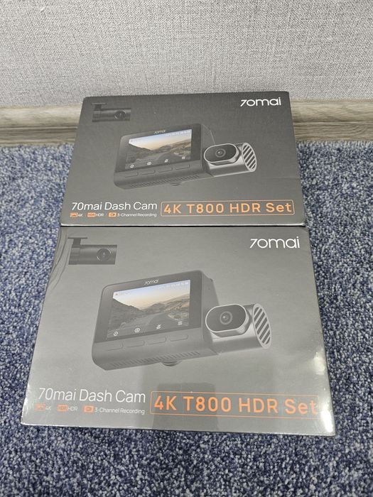 Новинка! 4К Видеорегистратор с 3 камерами 70mai Dash Cam 4K T800+карта