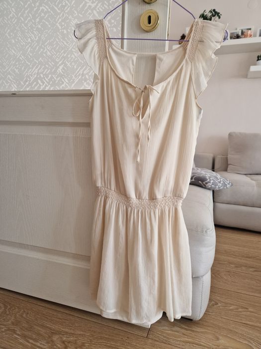 Zara рокли рязана дантела сатен шифон