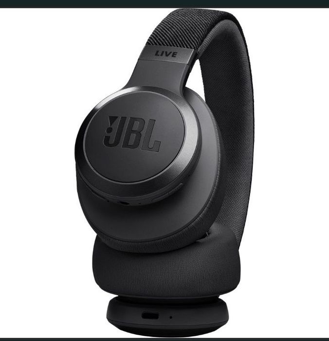Casti JBL Live 770NC, Bluetooth, Over-ear, Microfon, Noise Cancelling, negru