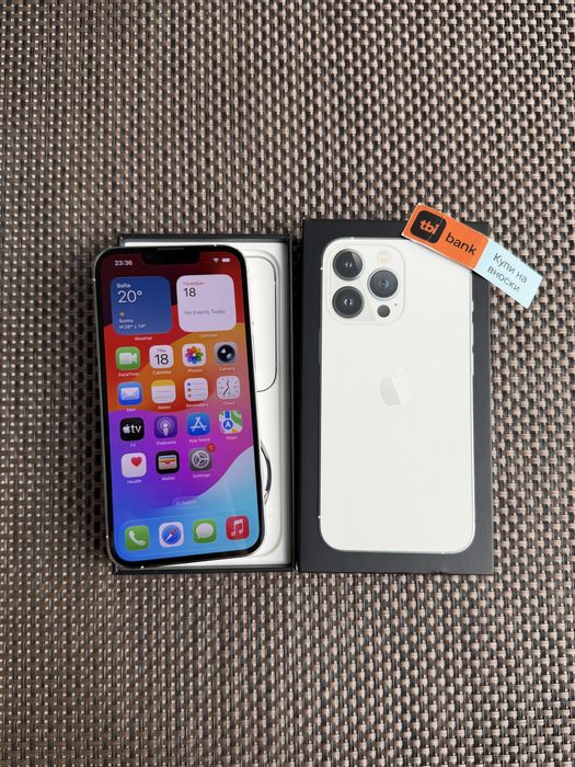 100% iPhone pro 128 silver*ЛИЗИНГ 15€/м айфон 13 про 128