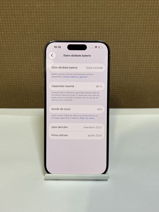 MDM vinde: Iphone 15 Pro, 128GB, Natural Titanium.