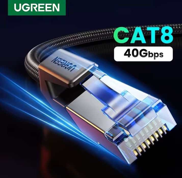 UGREEN CAT8 Ethernet Cable Сетевой кабель 40Гбит/с