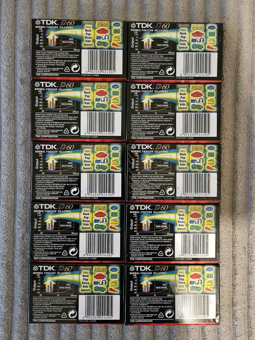 Pack 10 Casete Audio TDK  D60