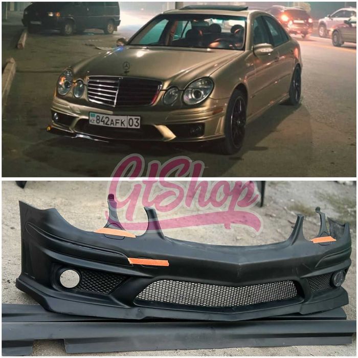 Mercedes W211 6.3 рест Бампер/Пороги/Губа/Диффузор/Спойлер/Козырёк