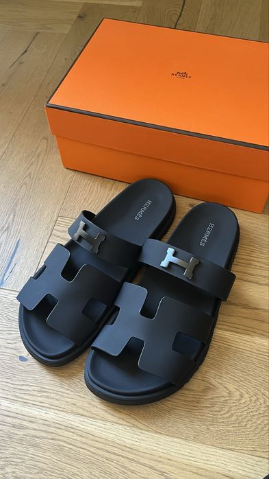 Hermes черни чехли