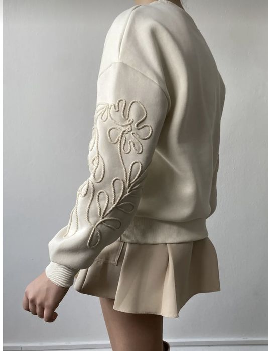 Bluzon crem cu insertii