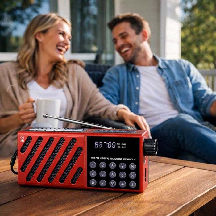 Радио със соларно зареждане JOC-6138REC-S с Bluetooth, мултифункционално и преносимо