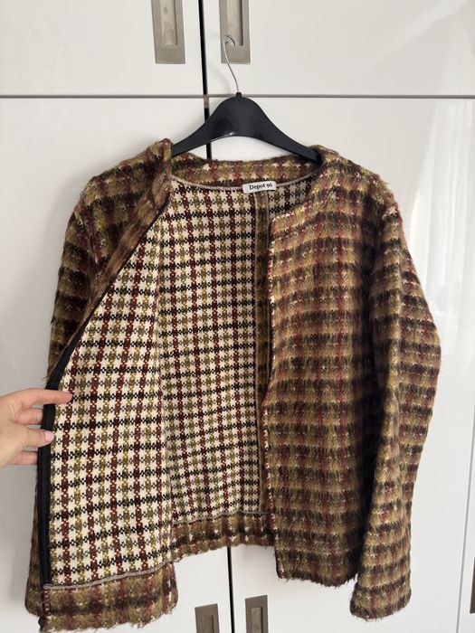 Sacou multicolor din lana