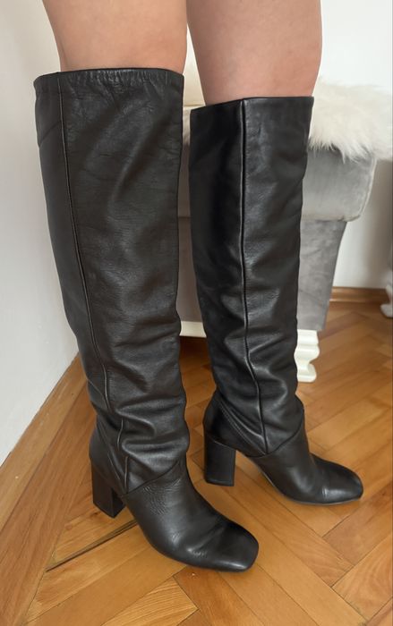 Cizme piele stradivarius