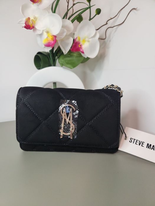 Steve Madden – дамска чанта, черна велурена