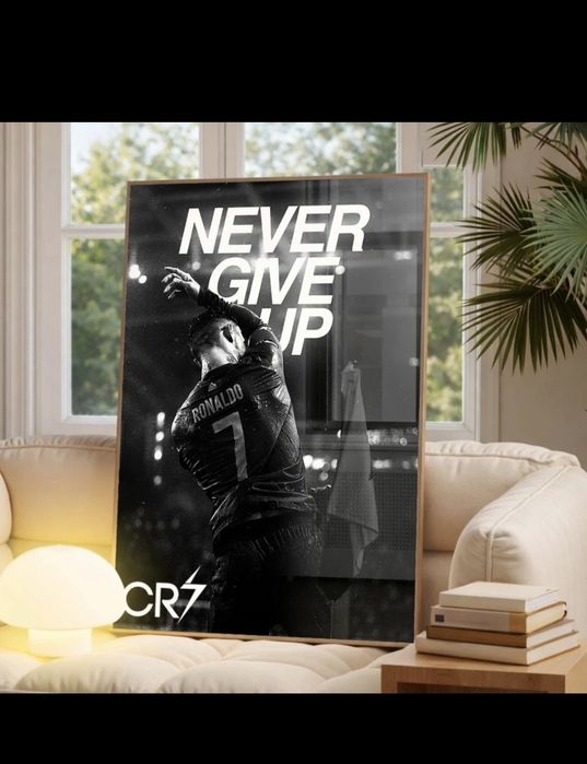 Poster Ronaldo A4 Never Give Ip