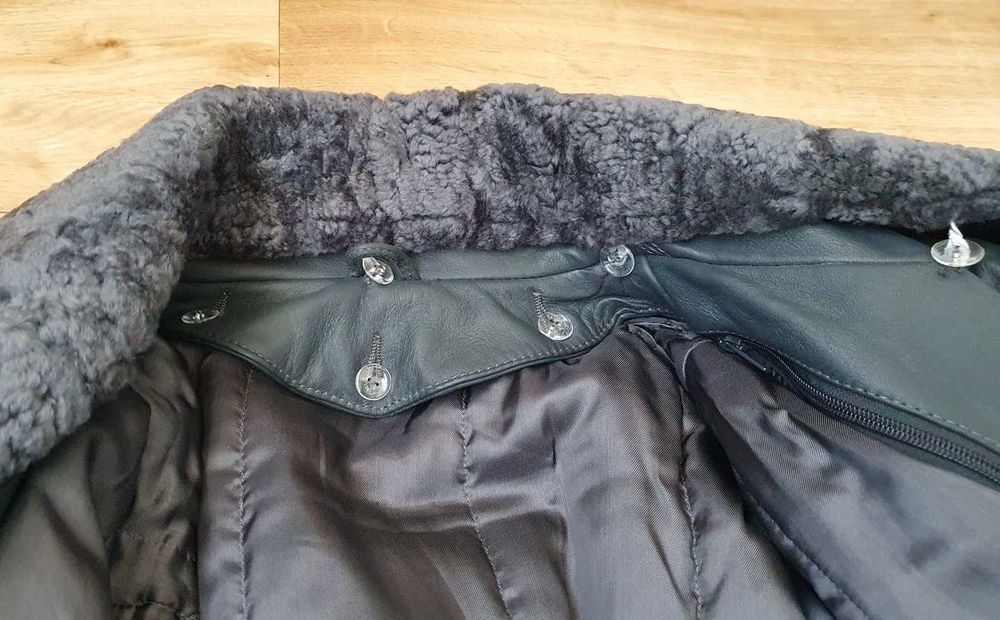 Мъжка кожена шуба - нова