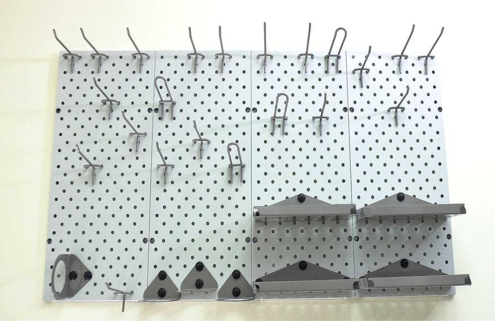 Teshilgan panel, перфопанель, do'konda ilgaklar uchun panel