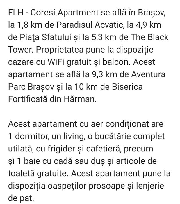 Coresi apartament