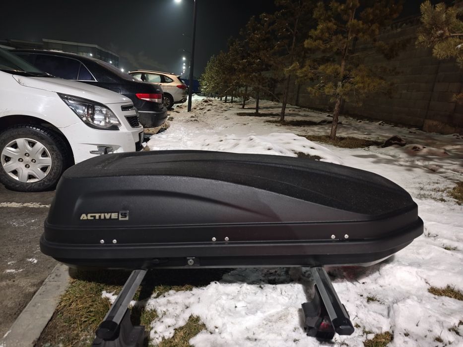 Автобокс на крышу авто. 320л. Бу. В отличном состоянии. Рейлинги в под