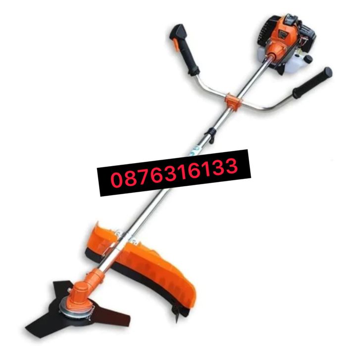 Моторен бензинов тример 68куб., косачка за трева със самар