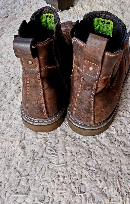 Ghete Barbati Piele Naturala Maro Apache Marime 46