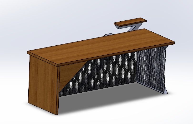 Birou picioare metalice 2000x750