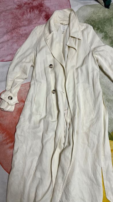 Дълго бяло сако H&M
