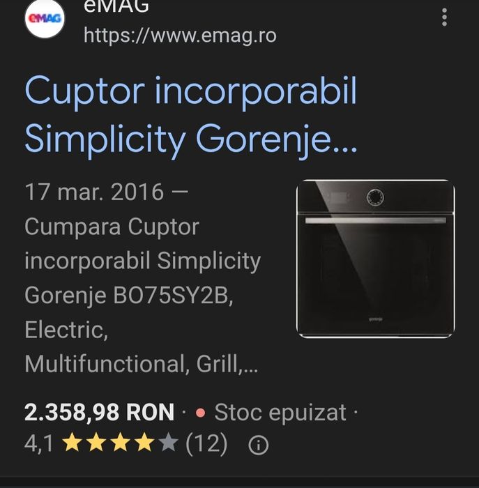 Cuptor electric Gorenje simpicity