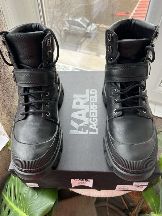 Karl Lagerfeld bocanci de piele TREKKA MENS KC