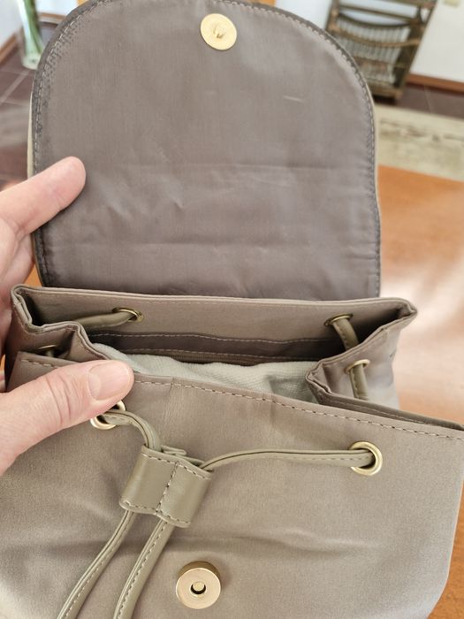 Дамска раница [плат и екокожа]