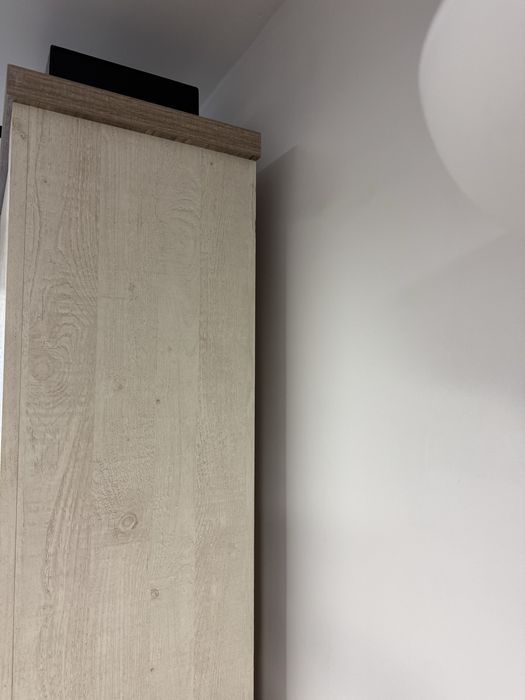 НАМАЛЕН Гардероб за антре/офис/хол - бял бор/античен дъб