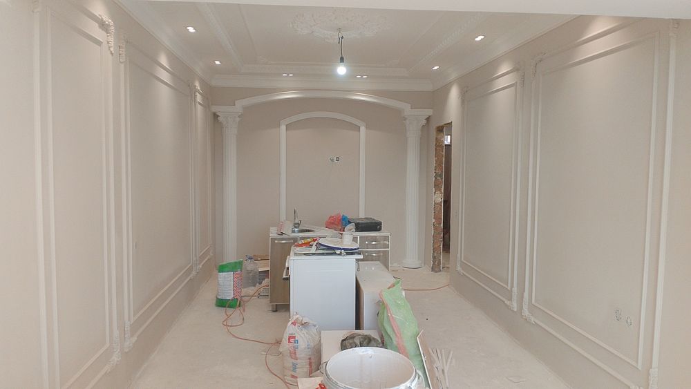 Malyarka  shpaklovka Gipskardon oboy kafel