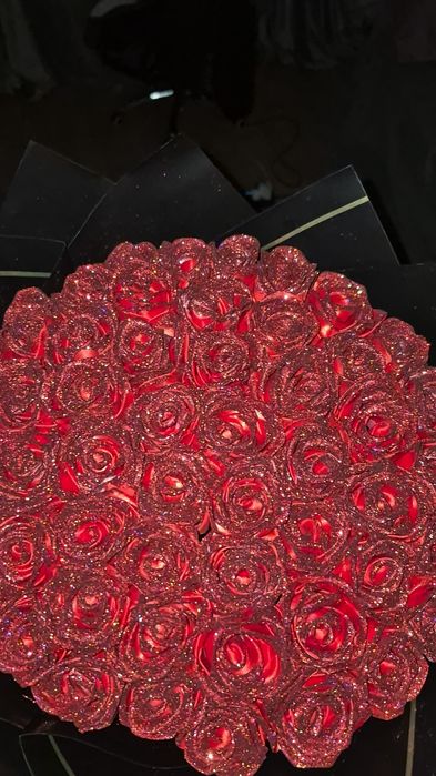 Цветы из атластных лент