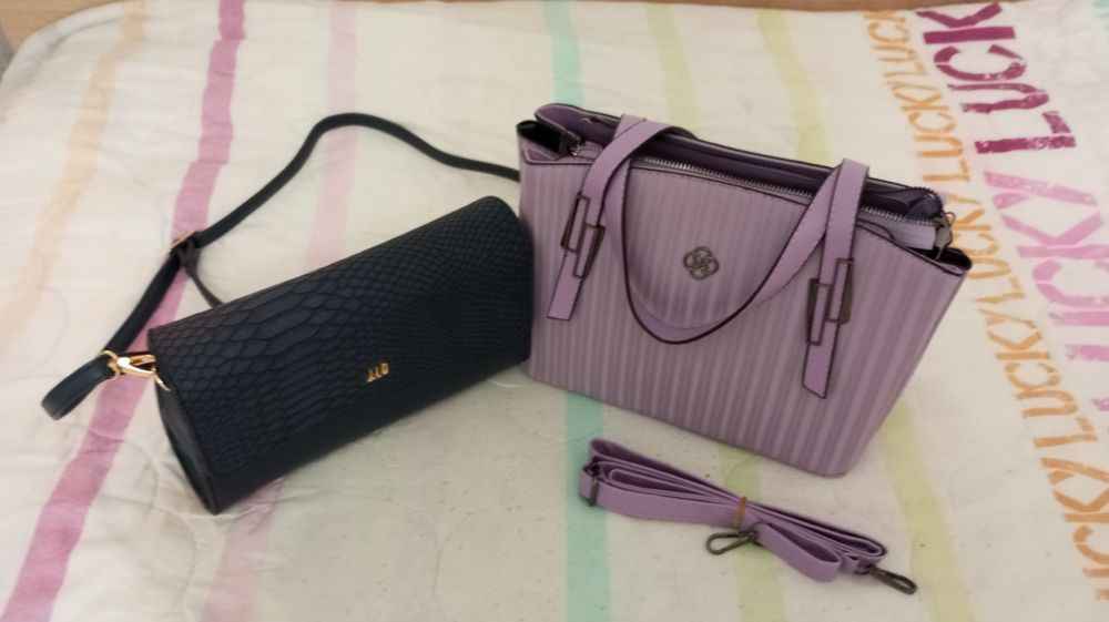 Чанти, нови. Черна италианска, мека кожа