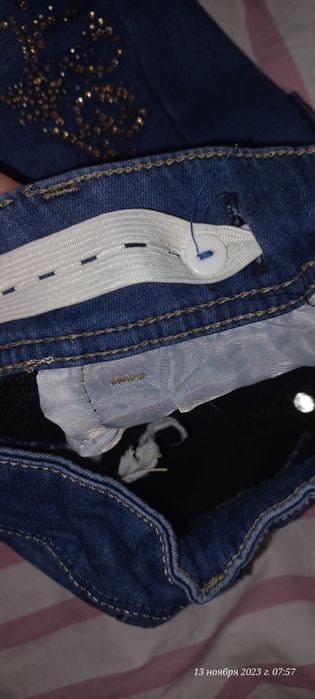 Утеплённые джинсы на девочку размер 24
