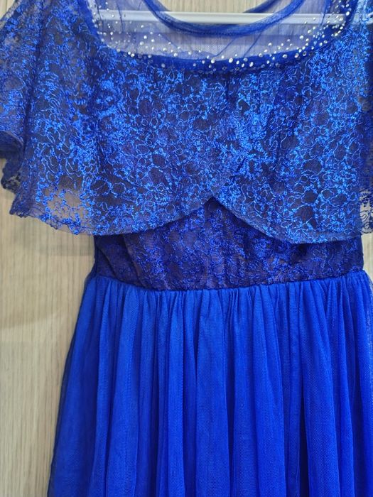 Rochie lungă elegantă albastru regal