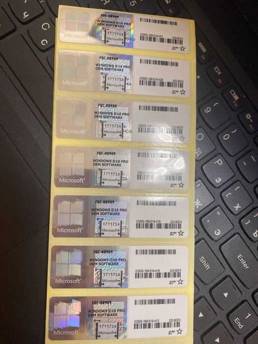 OEM-стикер Windows 10/11 Pro для сборщиков и сервисов