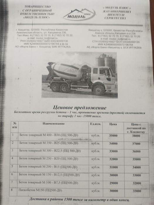 Бетон всех марок