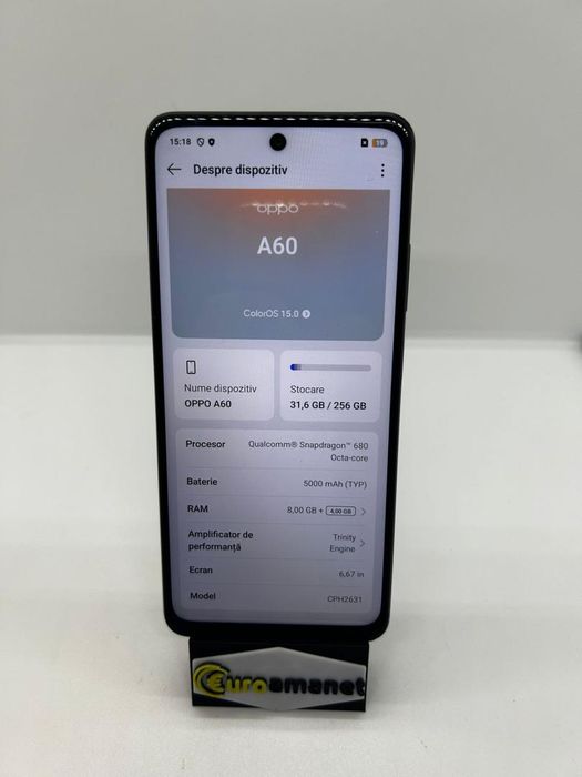 Telefon mobil OPPO A60, 8GB RAM, 256GB, Midnight Purple -D-